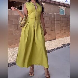 Elegant Yellow Maxi Dress